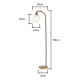 Saskia Bubble Glass Floor Lamp Satin Brass