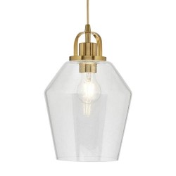 Saskia Bubble Glass Pendant Warm Satin Brass