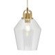 Saskia Bubble Glass Pendant Warm Satin Brass