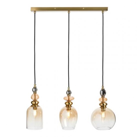 Seline 3 Light Diner Pendant Champagne 