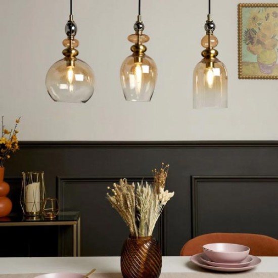 Seline 3 Light Diner Pendant Champagne 