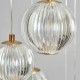 Rimi LED Acrylic Cascading Pendant Satin Brass