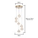 Rimi LED Acrylic Cascading Pendant Satin Brass