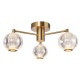 Rimi LED 3 Light Flush Sating Brass