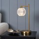 Rimi LED Acrylic Ball Table Lamp Satin Brass