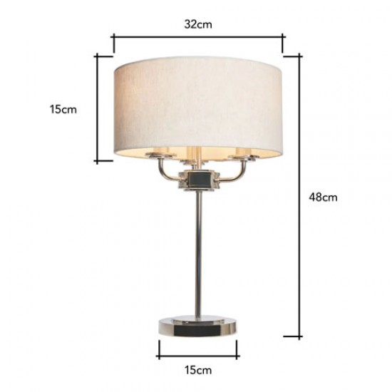 Henry 3 Light Table Lamp
