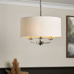 Henry 3 Lamp Pendant Polished Nickel