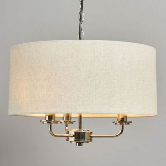 Henry 3 Lamp Pendant Polished Nickel