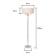 Henry 3 Light Floor Lamp Polished Nickel