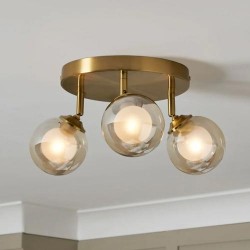 Vanity 3 Light Spotlight Satin Brass