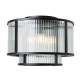 Jasmine Ribbed Glass Flush Black