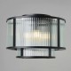 Jasmine Ribbed Glass Flush Black