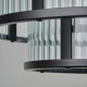 Jasmine Ribbed Glass Flush Black
