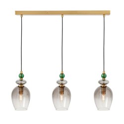 Seline 3 Light Diner Pendant Smoke