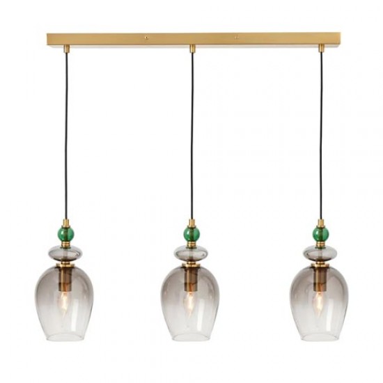 Seline 3 Light Diner Pendant Smoke