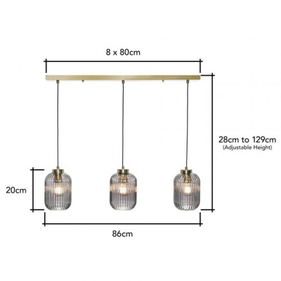 Lyna Ceiling Light Satin Brass