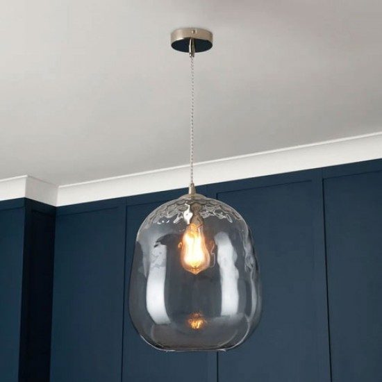 Minori Pendant Satin Nickle/Clear
