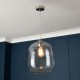 Minori Pendant Satin Nickle/Clear