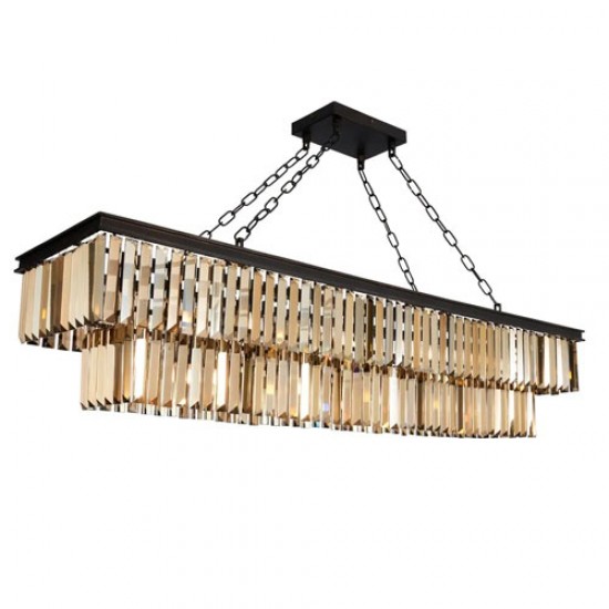 Ingot 9 Light Rectangular Pendant