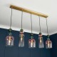 Vietri 5 Light Diner Bar Satin Brass/Multi