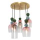 Vietri 5 Light Pendant Satin Brass