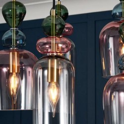 Vietri 5 Light Pendant Satin Brass