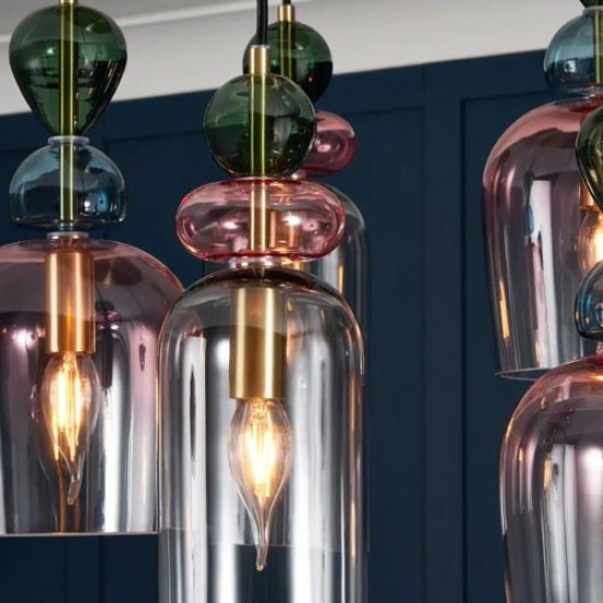 Vietri 5 Light Pendant Satin Brass
