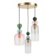 Vietri 3 Light Pendant Satin Brass