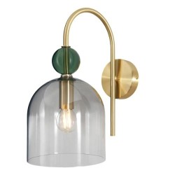 Vietri Wall Light Satin Brass/Smoke