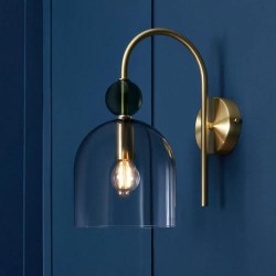 Vietri Wall Light Satin Brass/Smoke