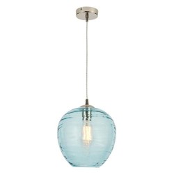 Sarno Hive Pendant Satin Nickle/Blue