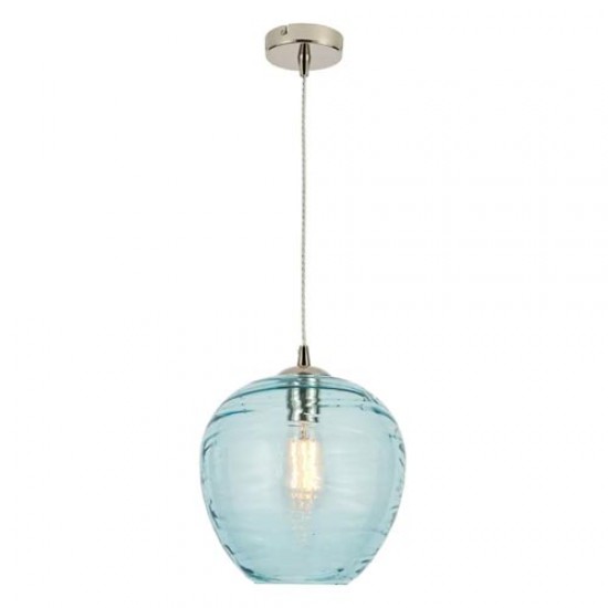 Sarno Hive Pendant Satin Nickle/Blue