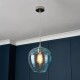 Sarno Hive Pendant Satin Nickle/Blue