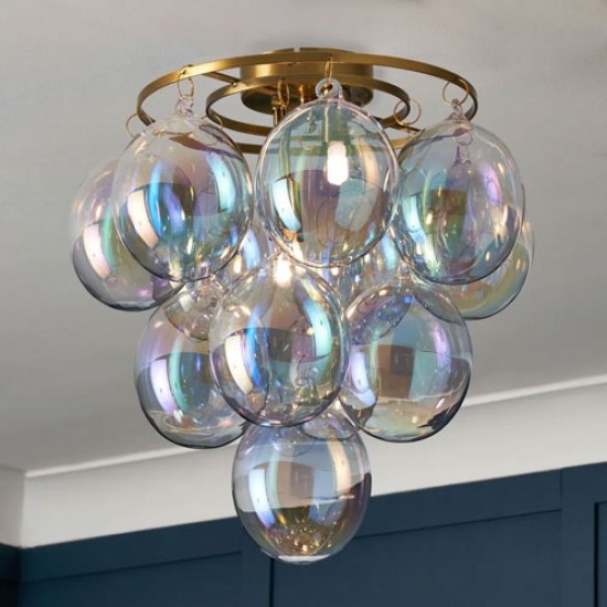 Maiori Ceiling Light Brass/iridescent 
