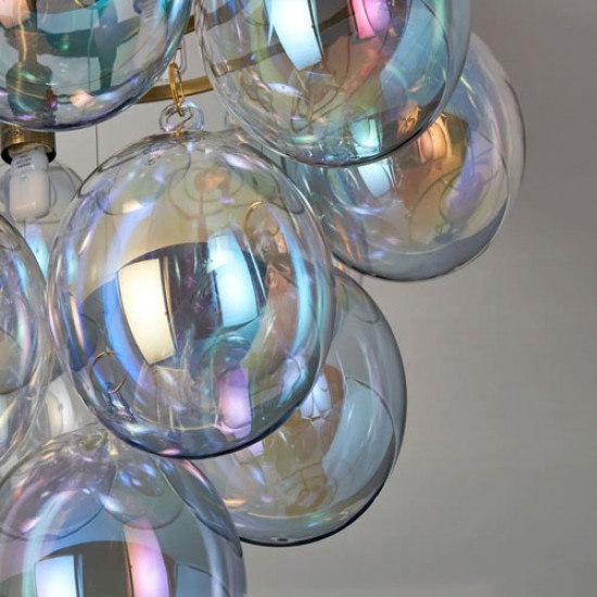 Maiori Ceiling Light Brass/iridescent 