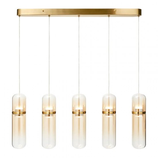 Bjorn 5 Light LED Diner Bar Pendant Champagne 
