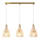 Mikael Glass 3 Light Dinner Pendant Champagne 