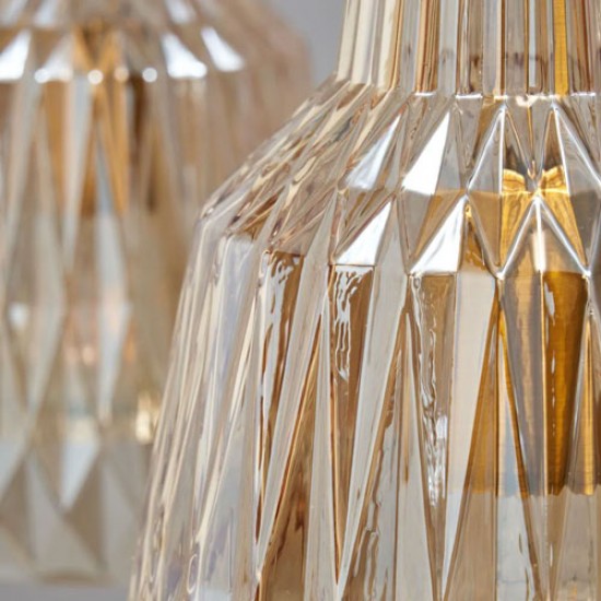 Mikael Glass 3 Light Dinner Pendant Champagne 