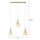 Mikael Glass 3 Light Dinner Pendant Champagne 