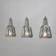 Mikael Glass 3 Light Diner Pendant Smoke Grey