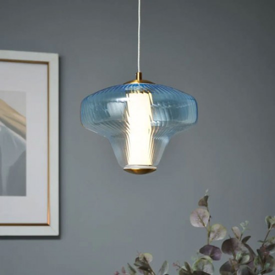 Elias 12 Light LED Pendant Blue