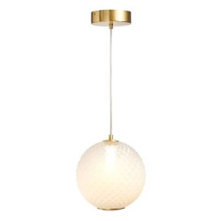 Oskar Glass Pendant Satin Brass