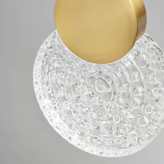 Oskar 10 Light Pendant Satin Brass