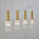 Hugo 4 Light Diner Bar Pendant Satin Brass