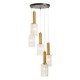 Hugo 5 Light Cluster Satin Brass