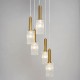 Hugo 5 Light Cluster Satin Brass
