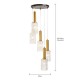 Hugo 5 Light Cluster Satin Brass