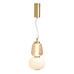 Edvin Glass Pendant Satin Brass