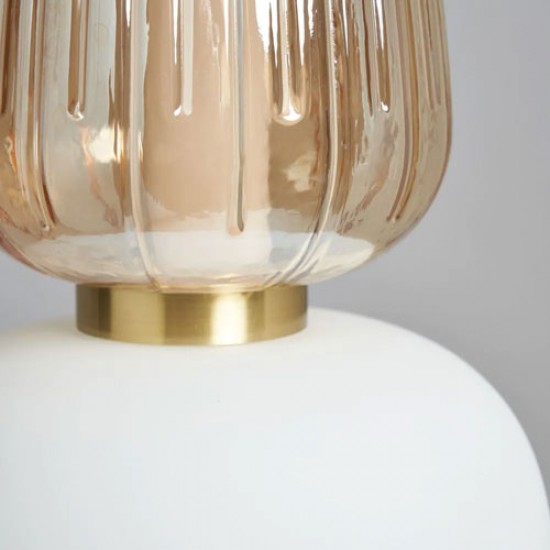 Edvin Glass Pendant Satin Brass