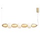 Edvin 7 Light Diner Pendant Satin Brass
